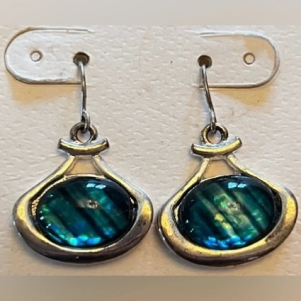 Croft & Barrow blue silver earrings. Nickel free. New with tags.